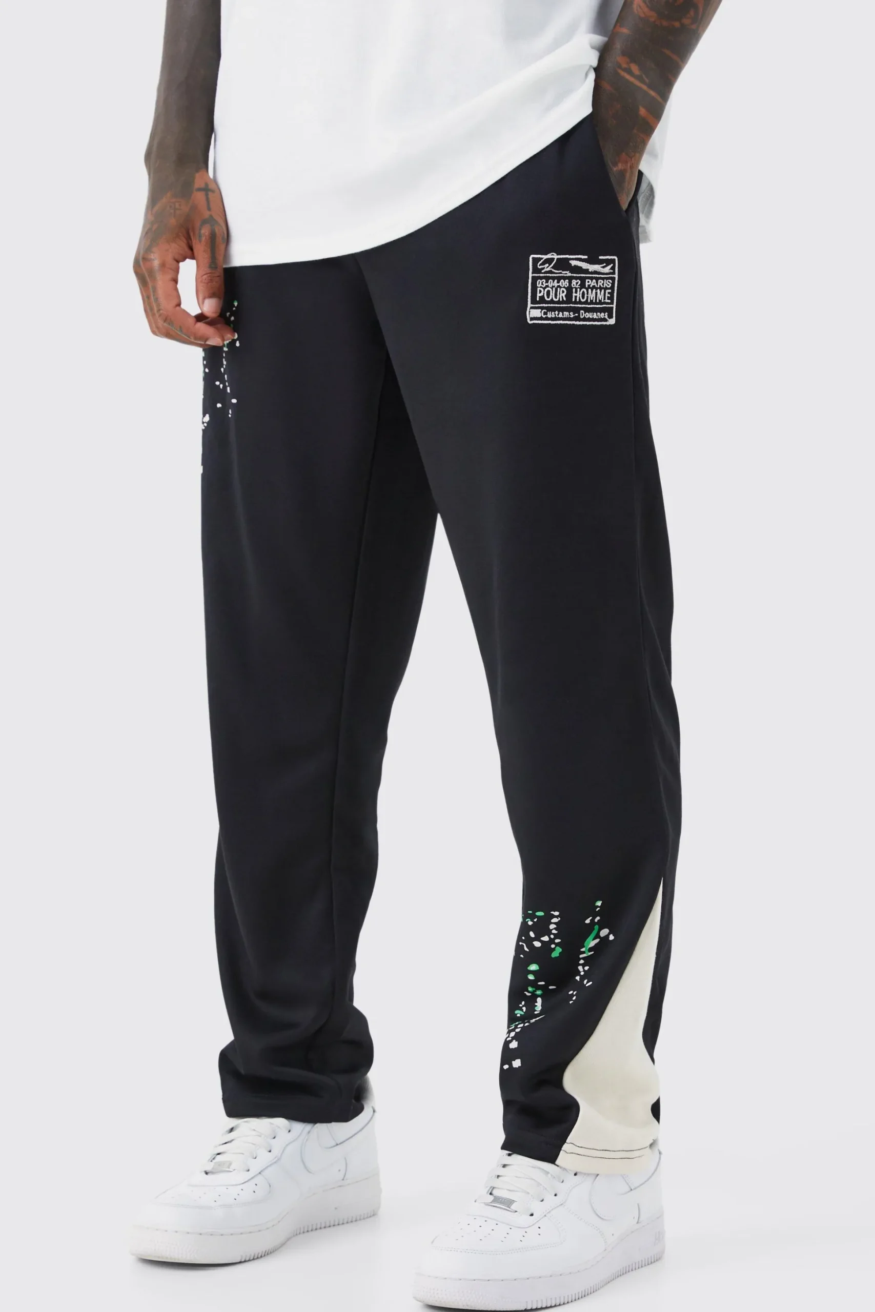 Regular Fit Tricot Gusset Jogger | BoohooMAN UK