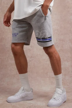 Regular Fit Varsity Jersey Shorts | BoohooMAN UK