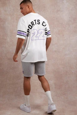 Regular Fit Varsity Jersey Shorts | BoohooMAN UK