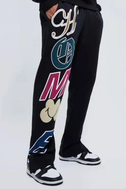 Regular Fit Varsity Split Hem Jogger | BoohooMAN UK