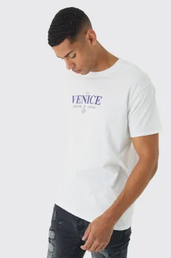 Regular Fit Venice Graphic T-Shirt | BoohooMAN UK