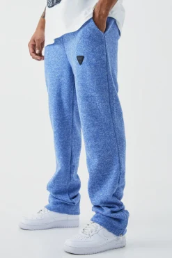 Regular Heavyweight Brushed Split Hem Jogger | BoohooMAN UK