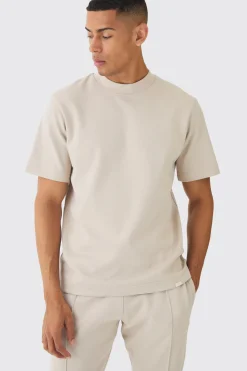 Regular Interlock T-shirt And Jogger Set | BoohooMAN UK