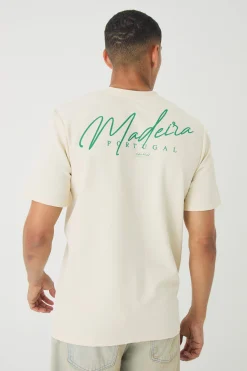 Regular Jersey Twill Maderia Print T-shirt | BoohooMAN UK