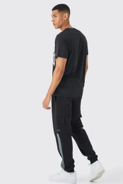 Regular Man Cargo Pocket Jogger | BoohooMAN UK