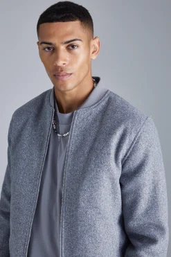 Regular Melton Homme Bomber | BoohooMAN UK