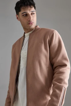 Regular Melton Homme Bomber | BoohooMAN UK