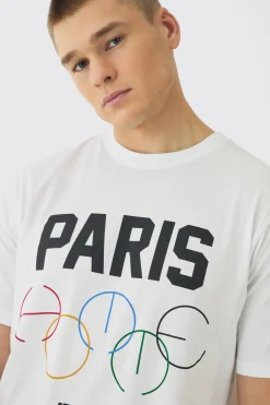 Regular Paris Print T-Shirt | BoohooMAN UK