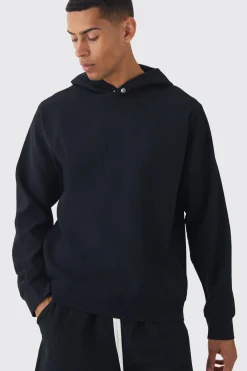 Regular Pleated Hoodie | BoohooMAN UK