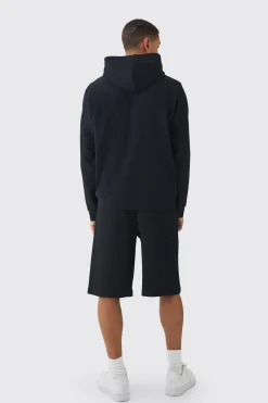Regular Pleated Hoodie | BoohooMAN UK