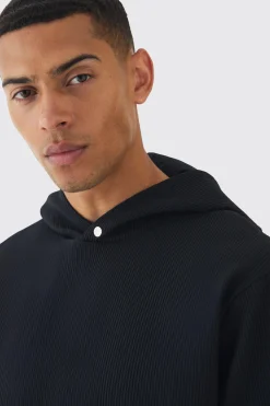 Regular Pleated Hoodie | BoohooMAN UK