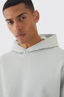 Regular Pleated Hoodie | BoohooMAN UK