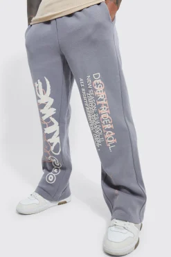 Regular Printed Gusset Jogger | BoohooMAN UK