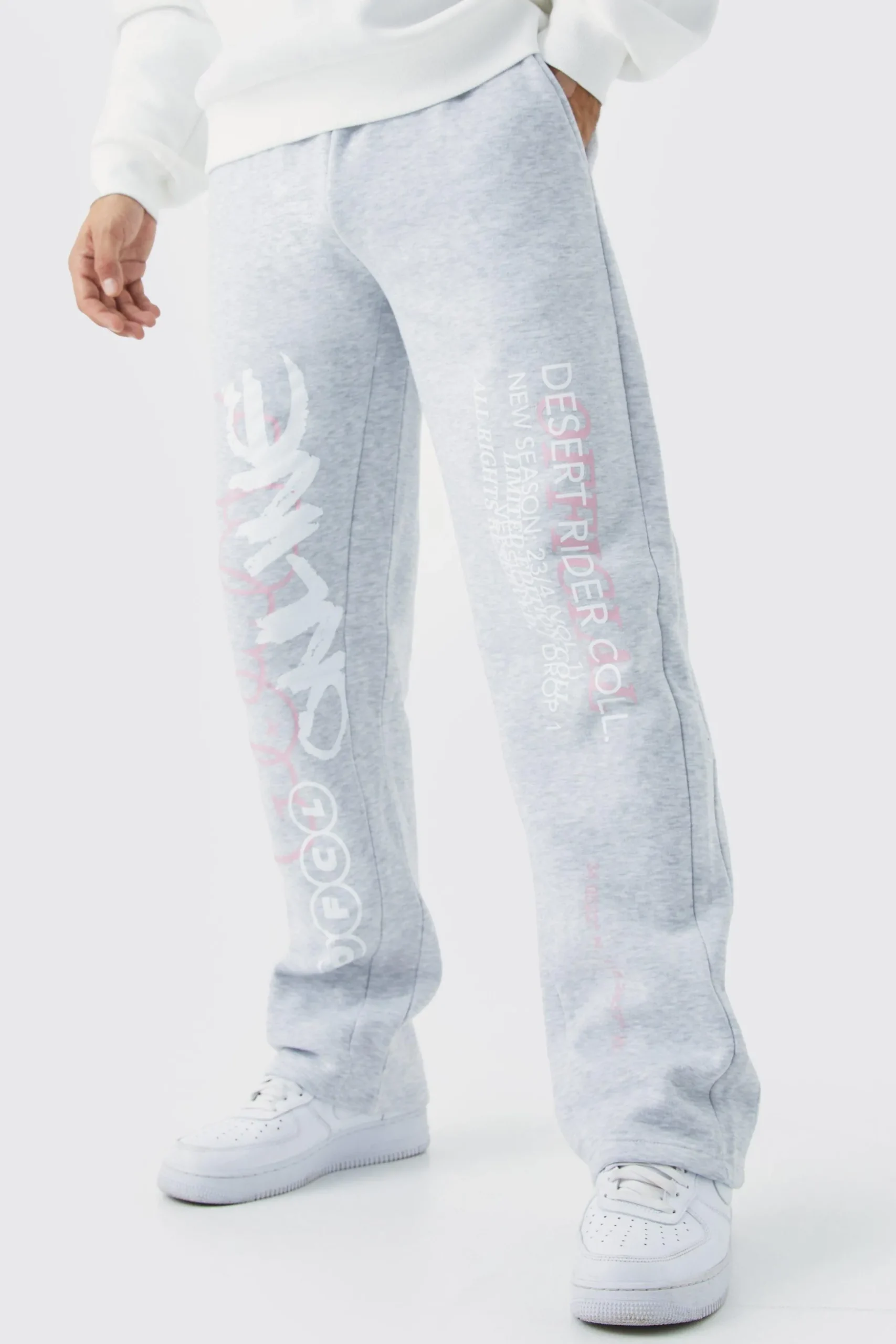 Regular Printed Gusset Jogger | BoohooMAN UK