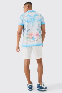 Regular Revere Floral Short Sleeve Shirt | BoohooMAN UK