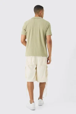 Regular Revere Waffle Shirt | BoohooMAN UK