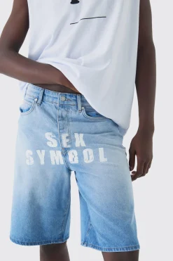 Regular Rigid Pride Printed Jorts | BoohooMAN UK