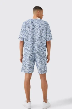Relaxed Boucle Slub Short Length Short | BoohooMAN UK
