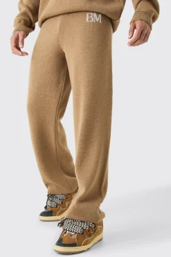 Relaxed Branded Knit Trouser | BoohooMAN UK