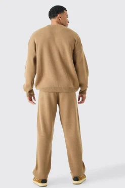 Relaxed Branded Knit Trouser | BoohooMAN UK