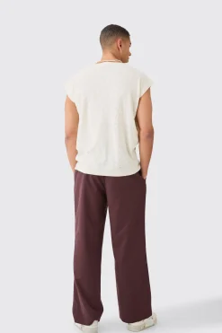 Relaxed Cable Knitted Vest | BoohooMAN UK