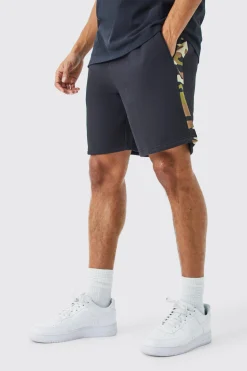 Relaxed Camo Side Panel Shorts | BoohooMAN UK