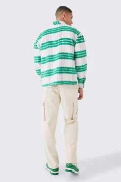 Relaxed Cargo Cord Trouser In Sand | BoohooMAN UK
