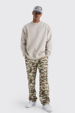 Relaxed Cargo Pocket Camo Trouser | BoohooMAN UK