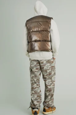 Relaxed Cargo Varsity Slogan Print Camo Trouser | BoohooMAN UK
