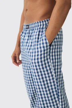 Relaxed Check Lounge Bottoms | BoohooMAN UK