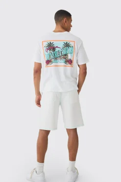 Relaxed Contrast Stitch Long Length Shorts | BoohooMAN UK