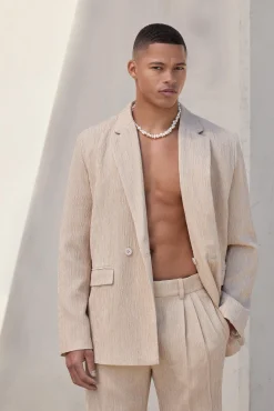 Relaxed Crinkle Wrap Suit | BoohooMAN UK
