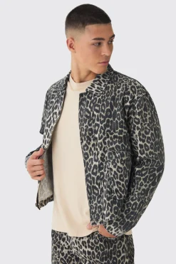Relaxed Cropped Denim Jacket | BoohooMAN UK