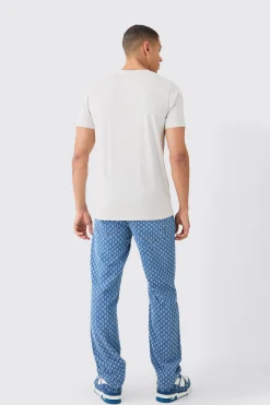 Relaxed Distressed Interest Jeans | BoohooMAN UK