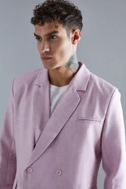 Relaxed Double Breasted Suit Jacket | BoohooMAN UK