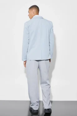 Relaxed Double Breasted Suit Jacket | BoohooMAN UK