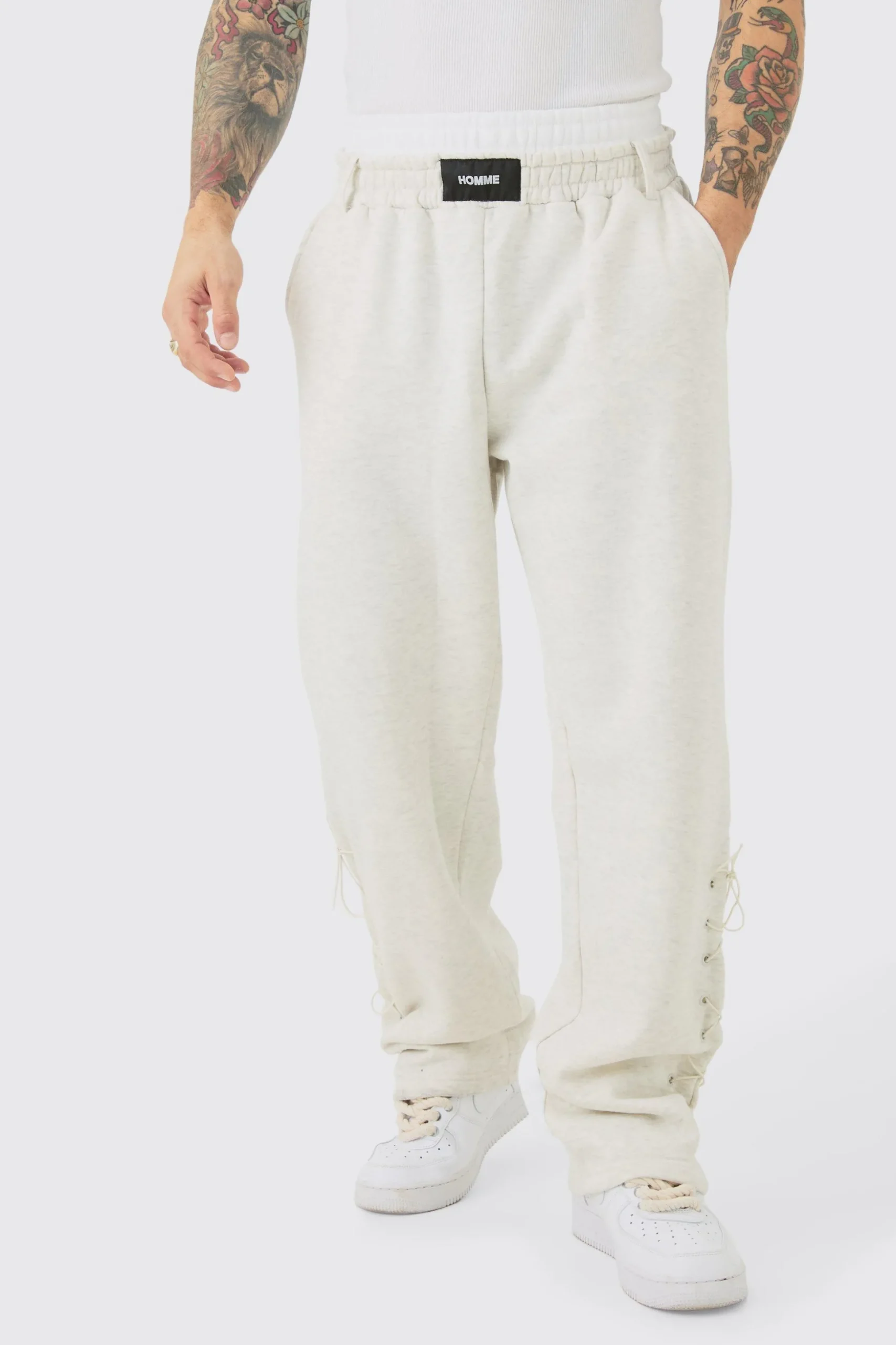 Relaxed Double Waistband Jogger | BoohooMAN UK