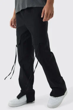 Relaxed Elasticated Waist Cargo Trouser | BoohooMAN UK