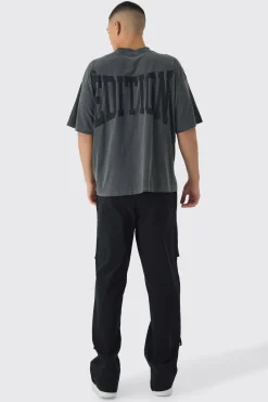 Relaxed Elasticated Waist Cargo Trouser | BoohooMAN UK