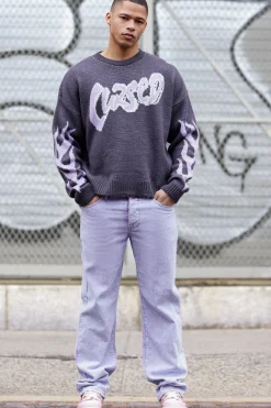 Relaxed Fit Acid Wash Cord Trousers | BoohooMAN UK