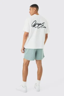 Relaxed Fit Acid Washed Volley Shorts | BoohooMAN UK