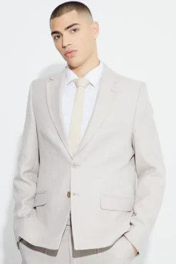 Relaxed Fit Boucle Suit | BoohooMAN UK