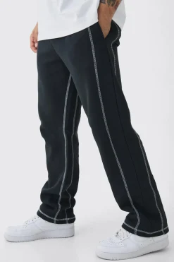 Relaxed Fit Contrast Stitch Jogger | BoohooMAN UK