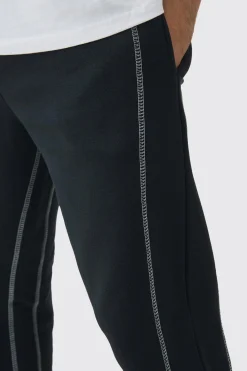 Relaxed Fit Contrast Stitch Jogger | BoohooMAN UK