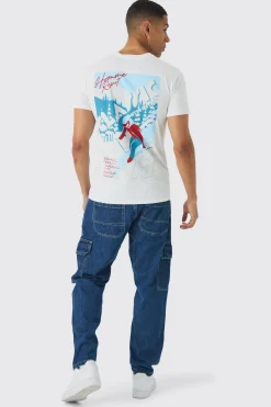 Relaxed Fit Contrast Stitch Cargo Jeans | BoohooMAN UK