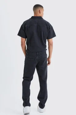 Relaxed Fit Denim Jumpsuit | BoohooMAN UK