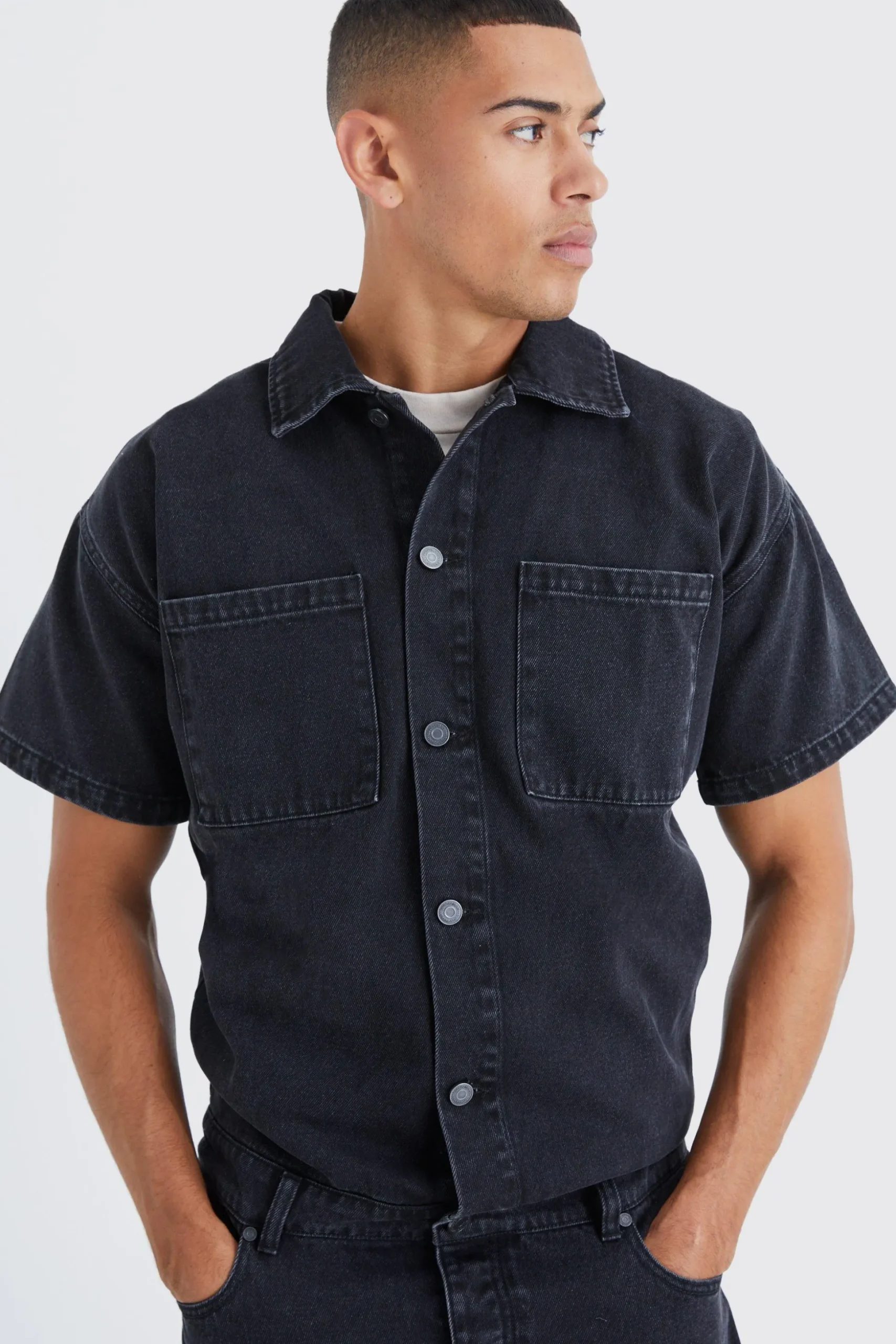 Relaxed Fit Denim Jumpsuit | BoohooMAN UK