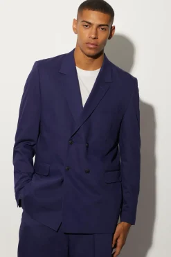 Relaxed Fit Double Breasted Suit Jacket | BoohooMAN UK