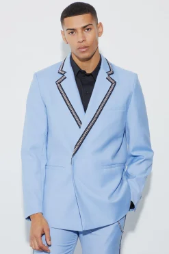 Relaxed Fit Double Breasted Suit | BoohooMAN UK