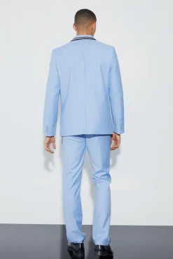 Relaxed Fit Double Breasted Suit | BoohooMAN UK